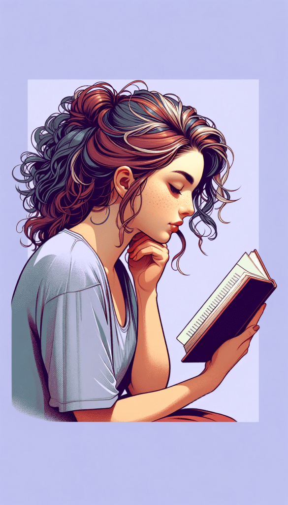 Frau mit ADHS liest ein Buch